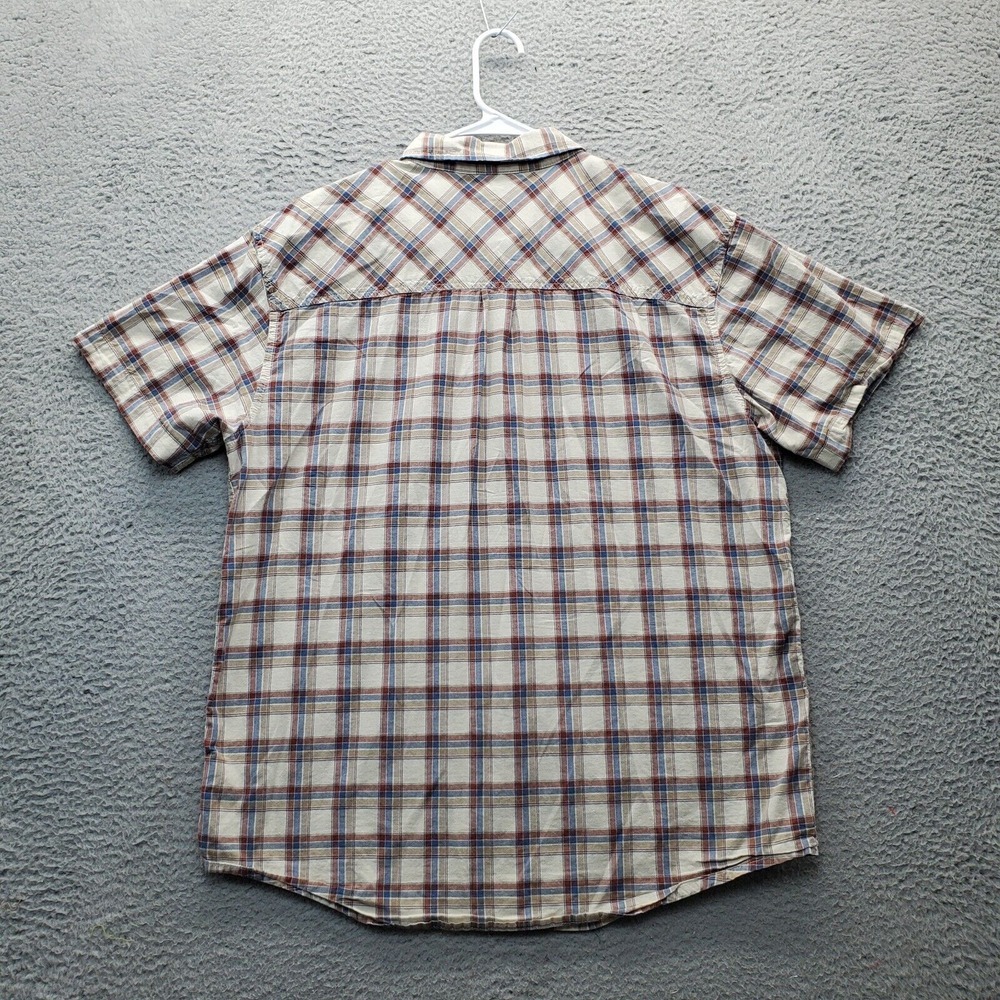 prAna Shirt Mens XL Multi Plaid Midweight Pocket‎ Black Tab Collared Button Down - Picture 2 of 8